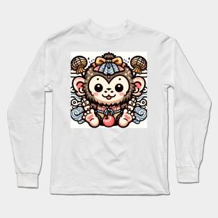 Kawaii Monkey King with a big Eyes Long Sleeve T-Shirt